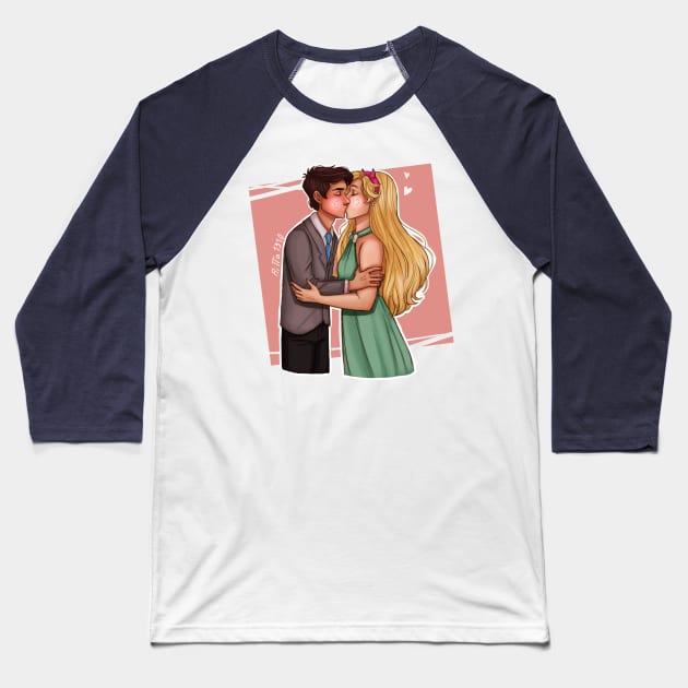 Star and Marco first kiss Baseball T-Shirt by ritta1310